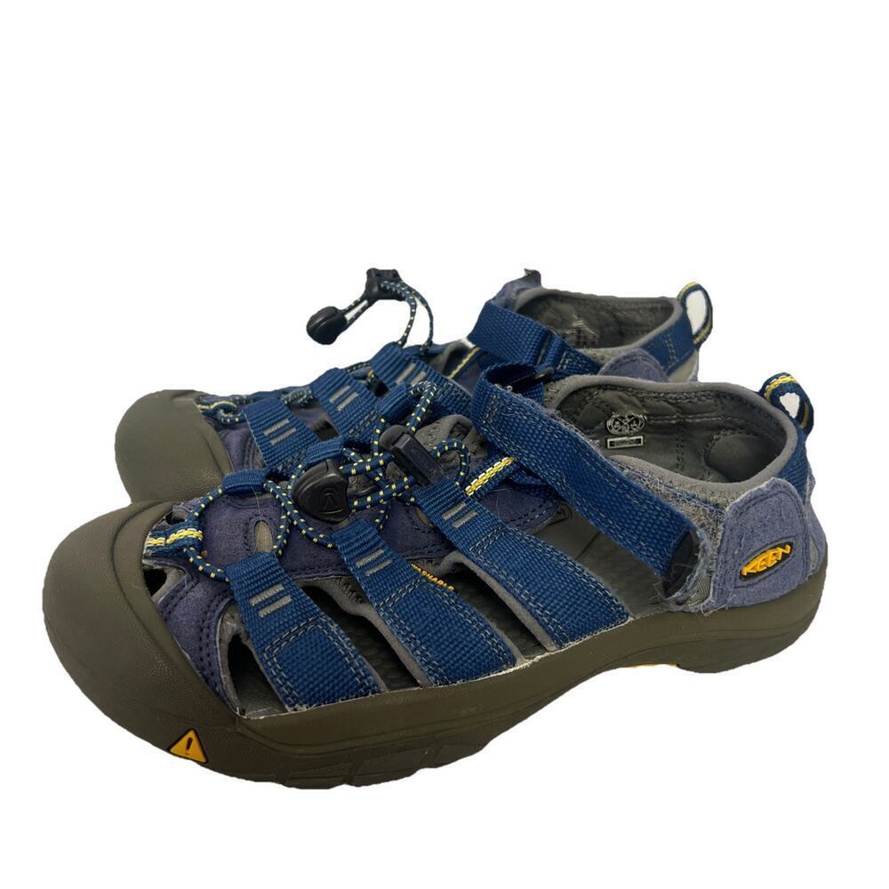 Keen Big Kids Newport H2 Sandals Size 4 Blue Yellow Quick Dry Waterproof